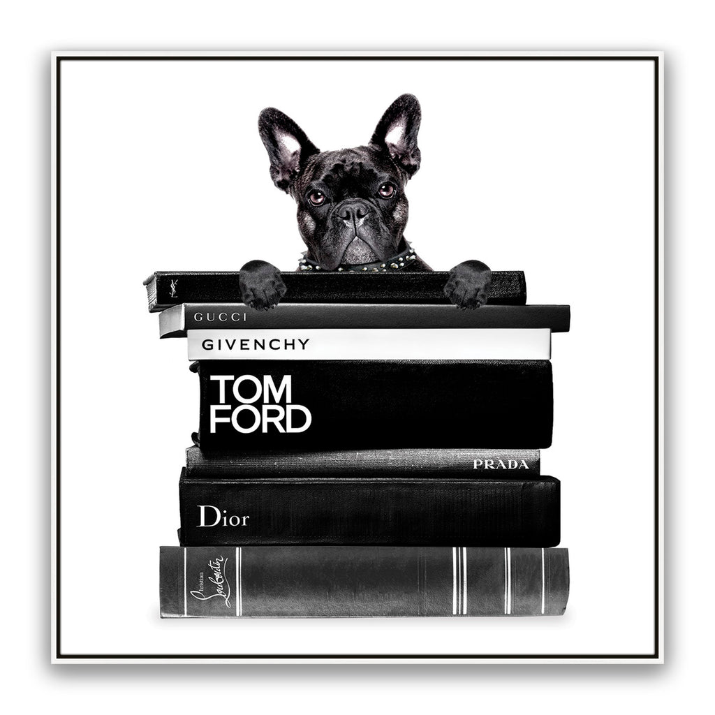 Book Stack French Bulldog