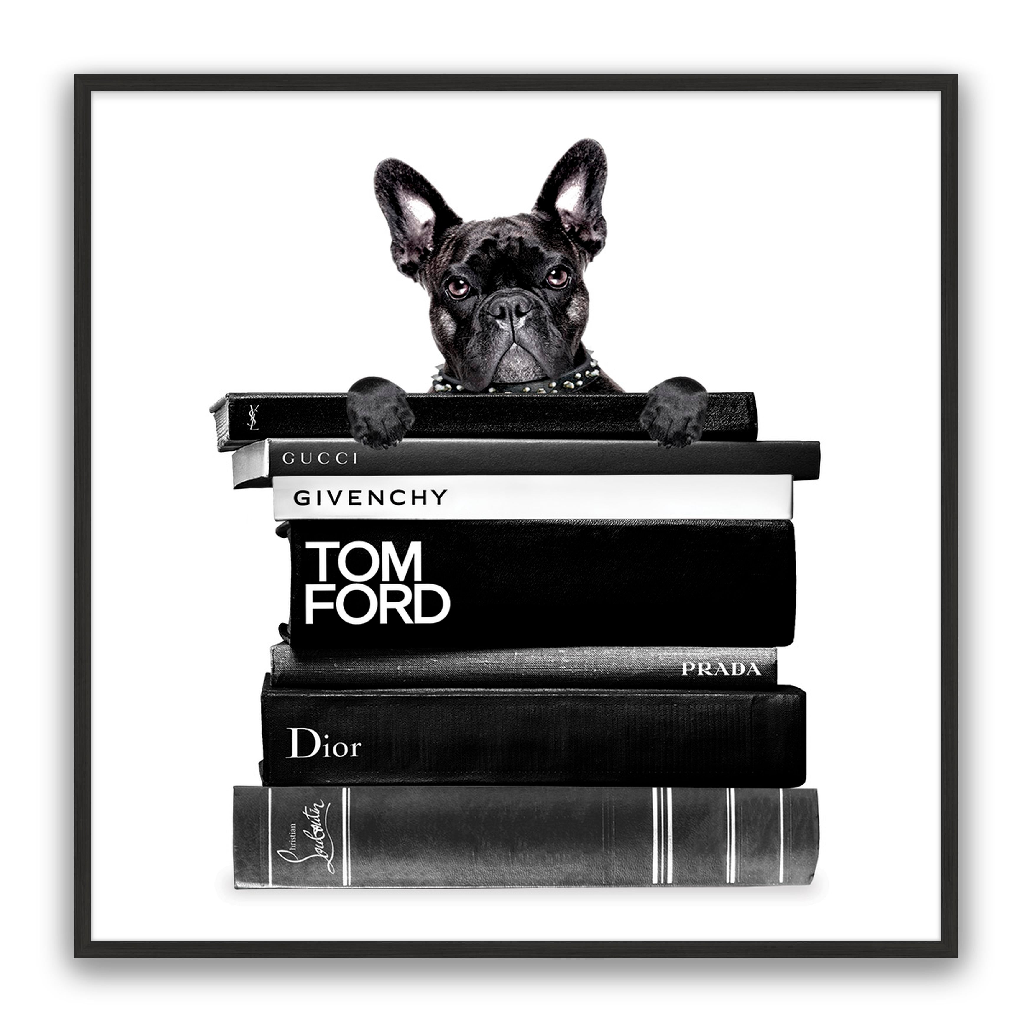 Book Stack French Bulldog