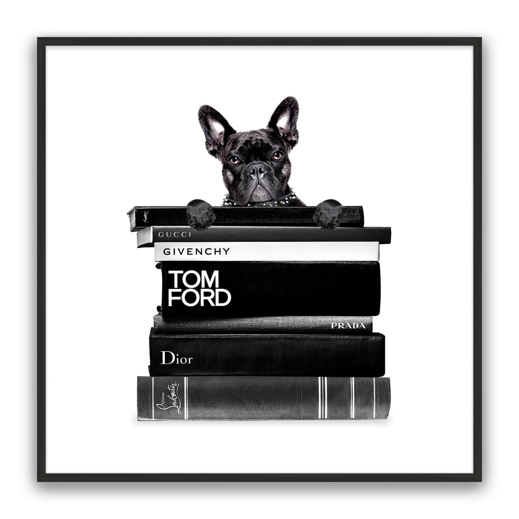 Book Stack French Bulldog