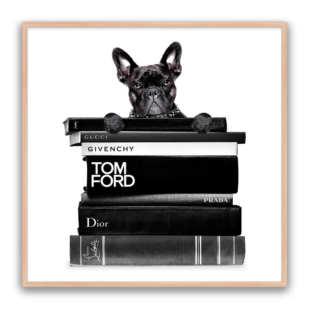 Book Stack French Bulldog