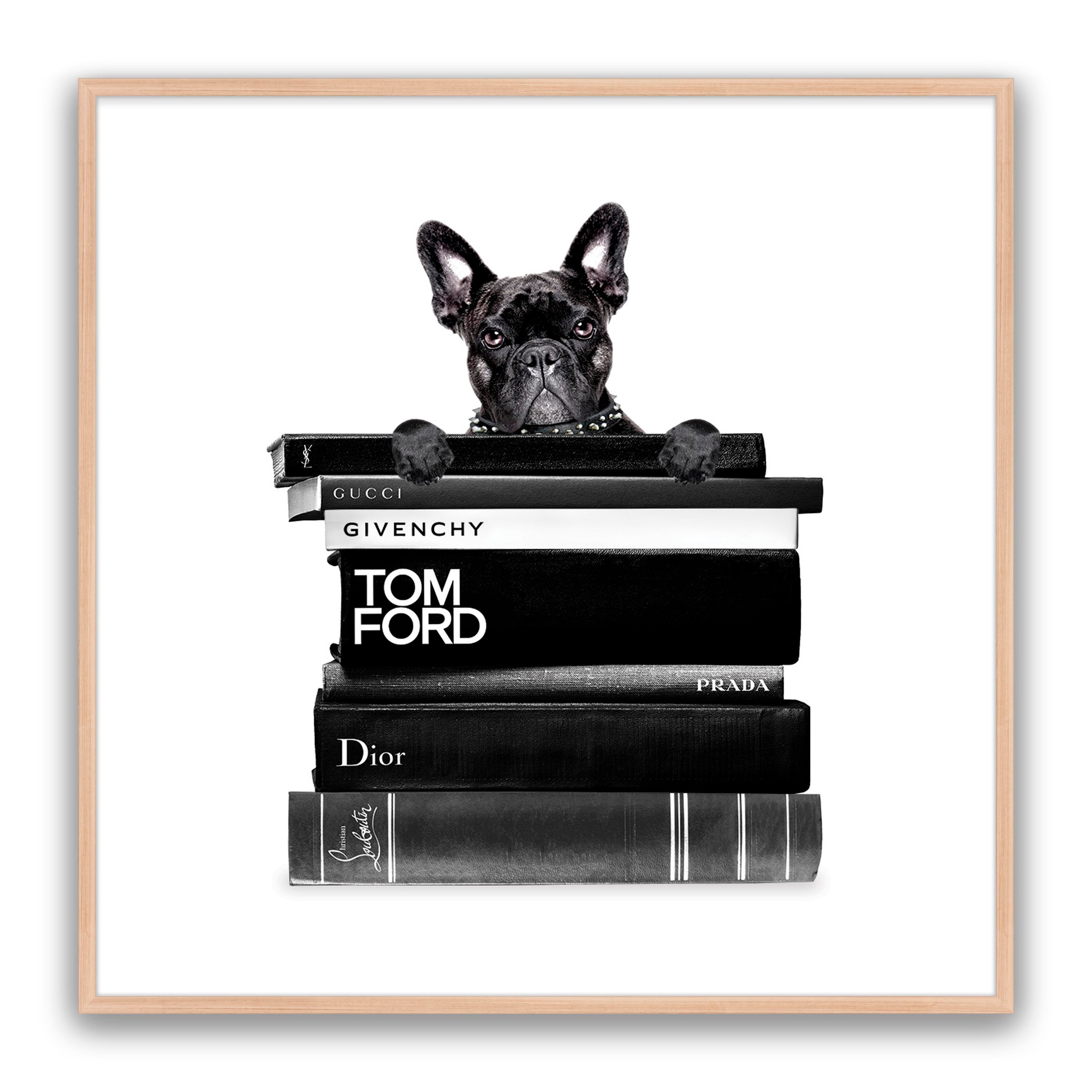 Book Stack French Bulldog