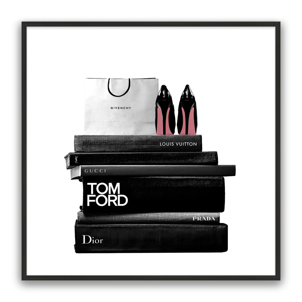 Books And Bag Bw Square