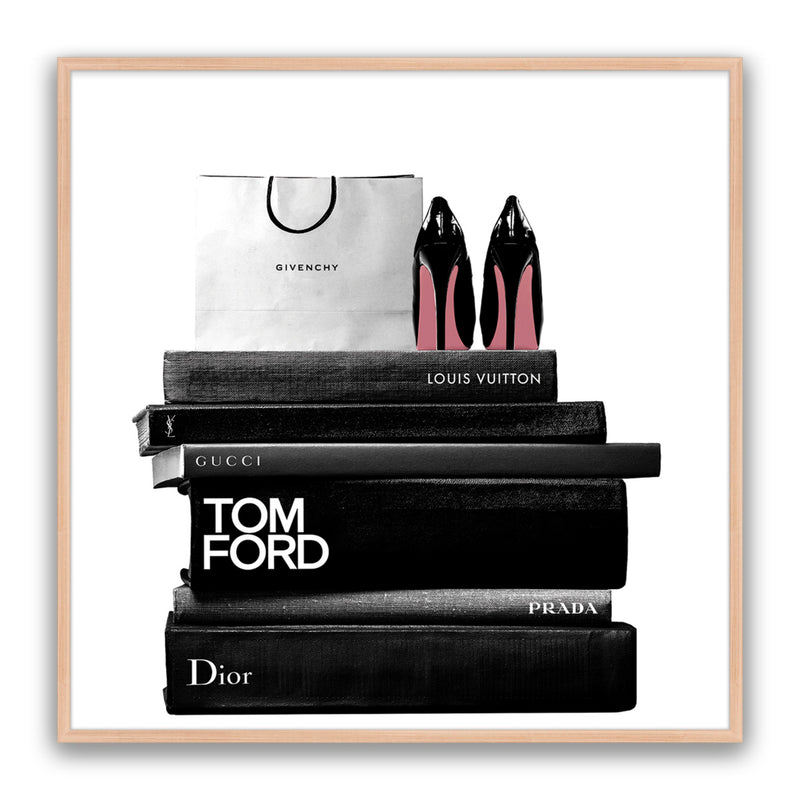 Books And Bag Bw Square