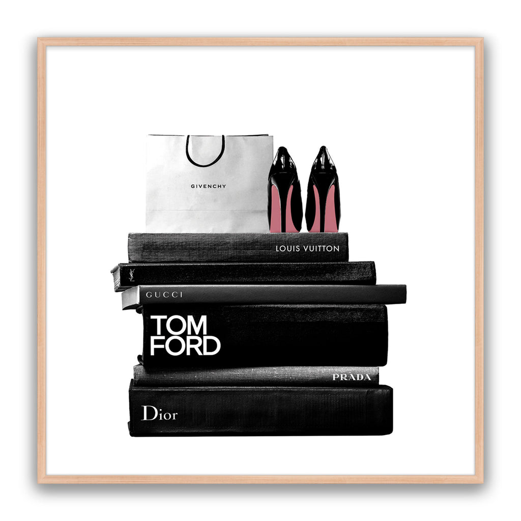 Books And Bag Bw Square