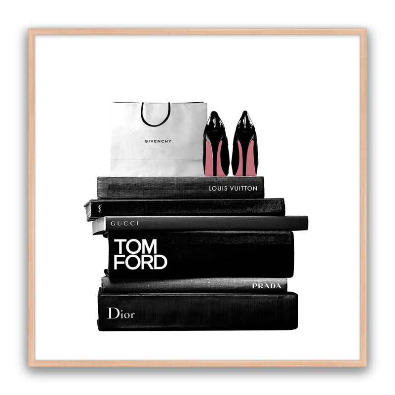 Books And Bag Bw Square