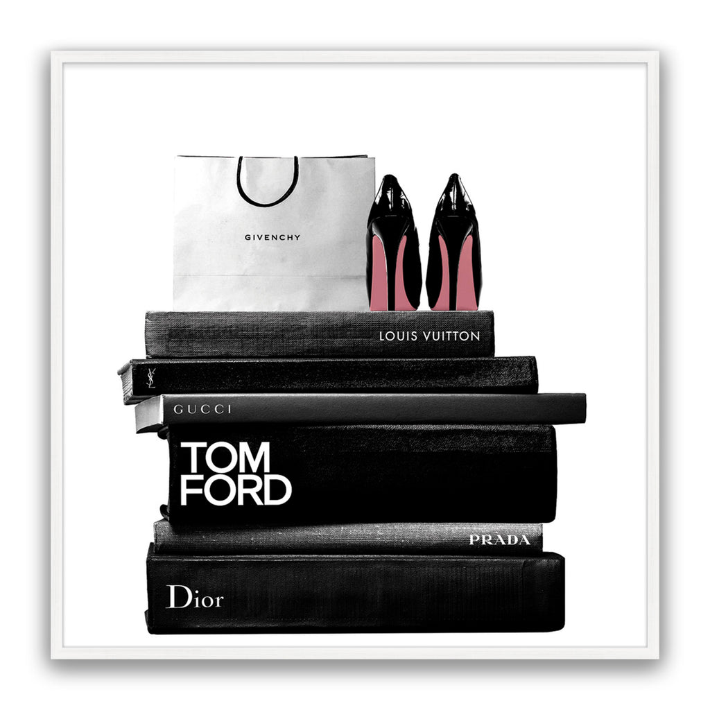 Books And Bag Bw Square