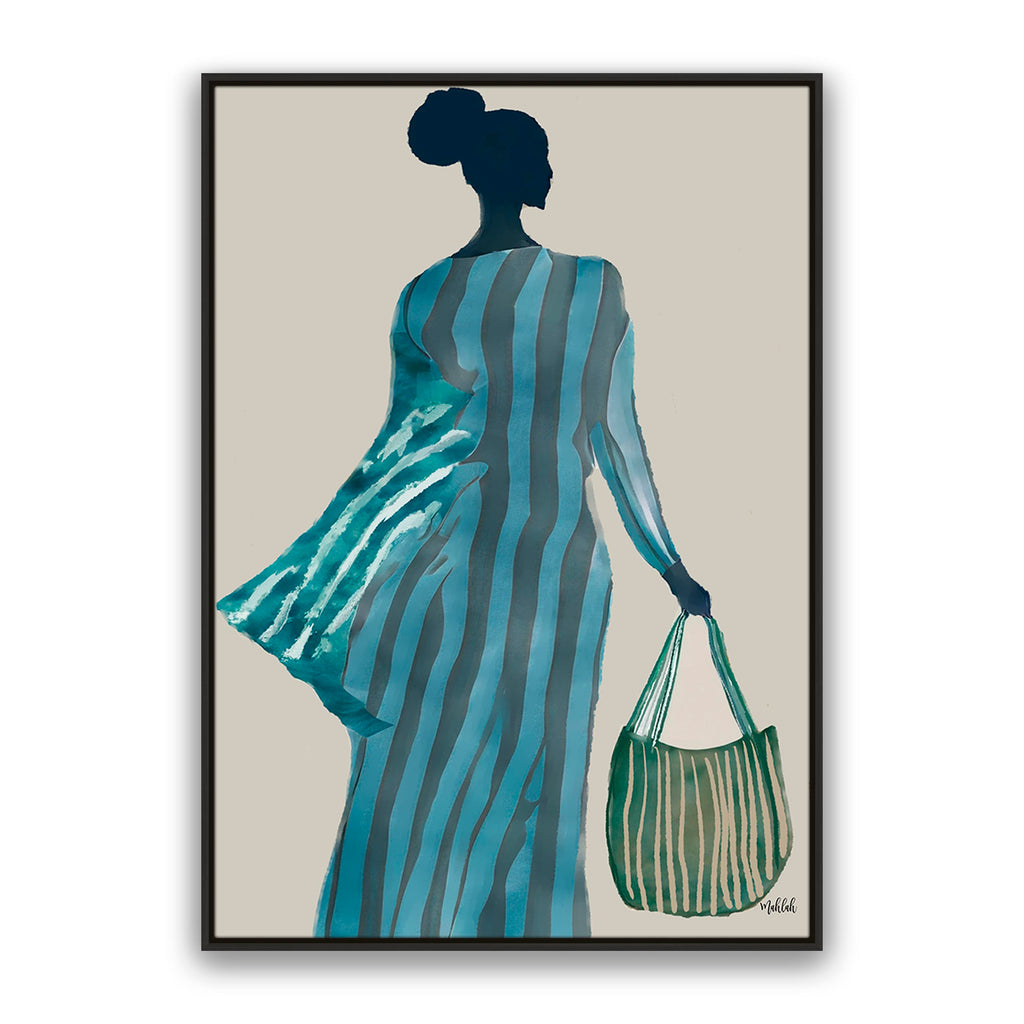 Girl With A Bag Green