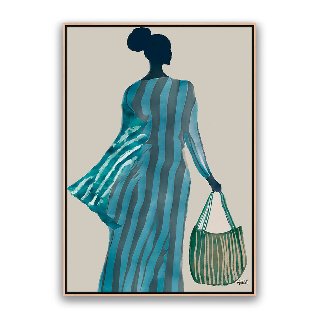 Girl With A Bag Green