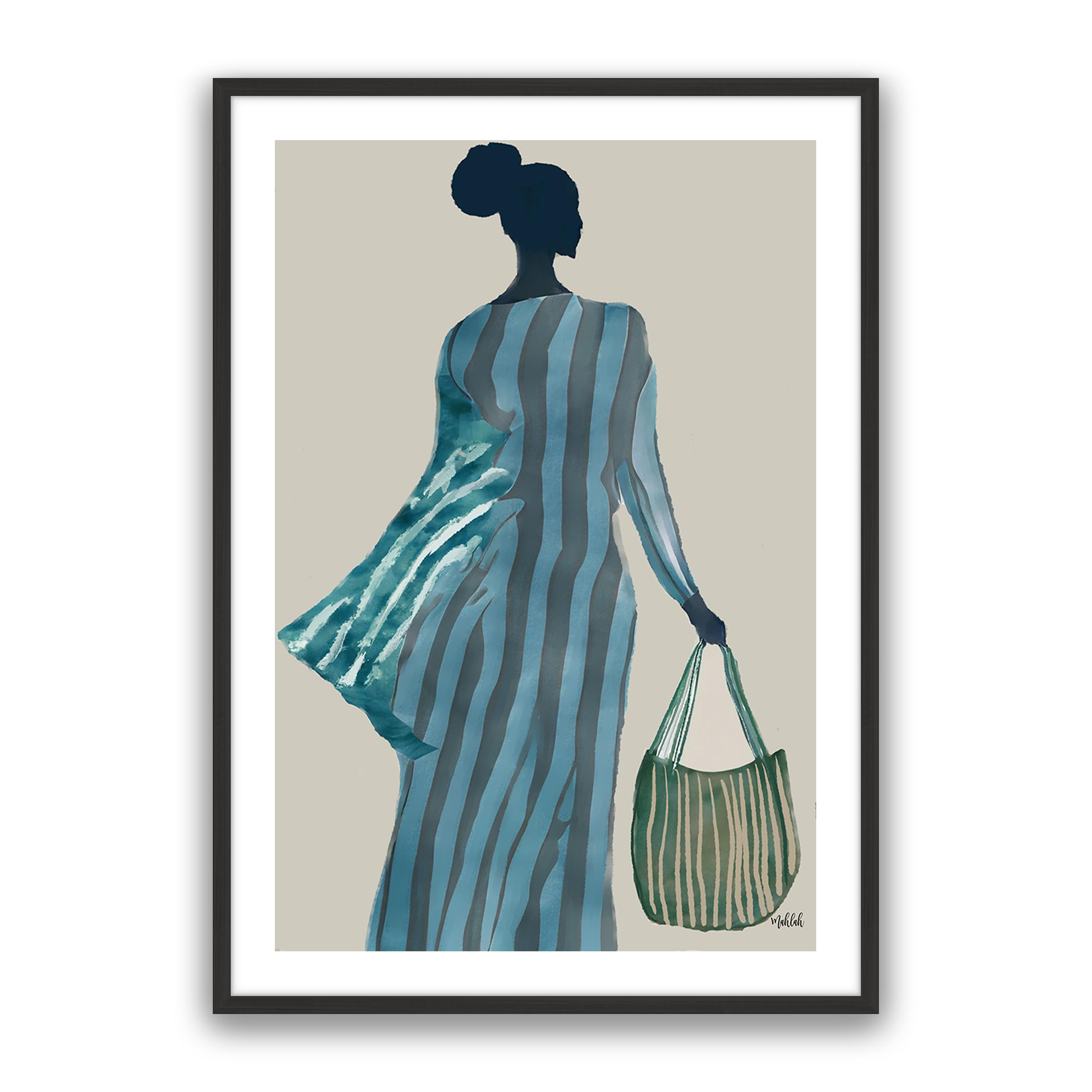 Girl With A Bag Green
