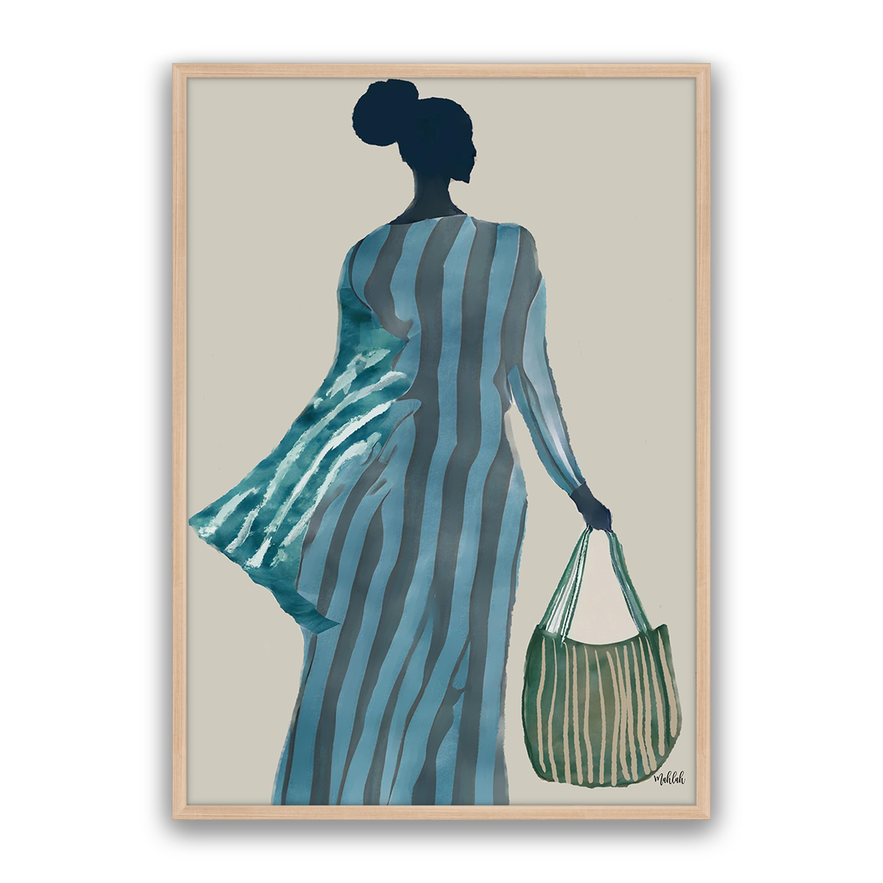 Girl With A Bag Green