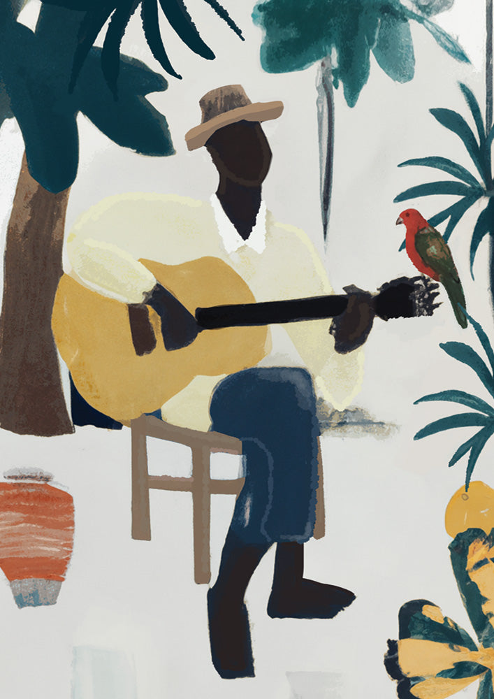 Cuban Yellow Guitar
